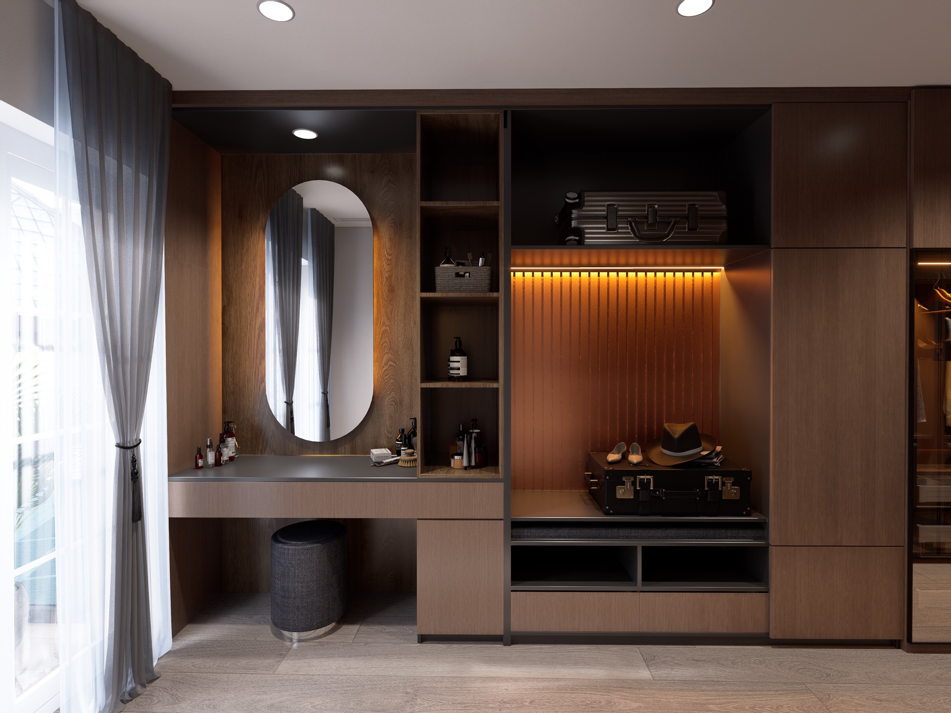 MH Grande 28 — Dormitorio principal, detalle de acabados
