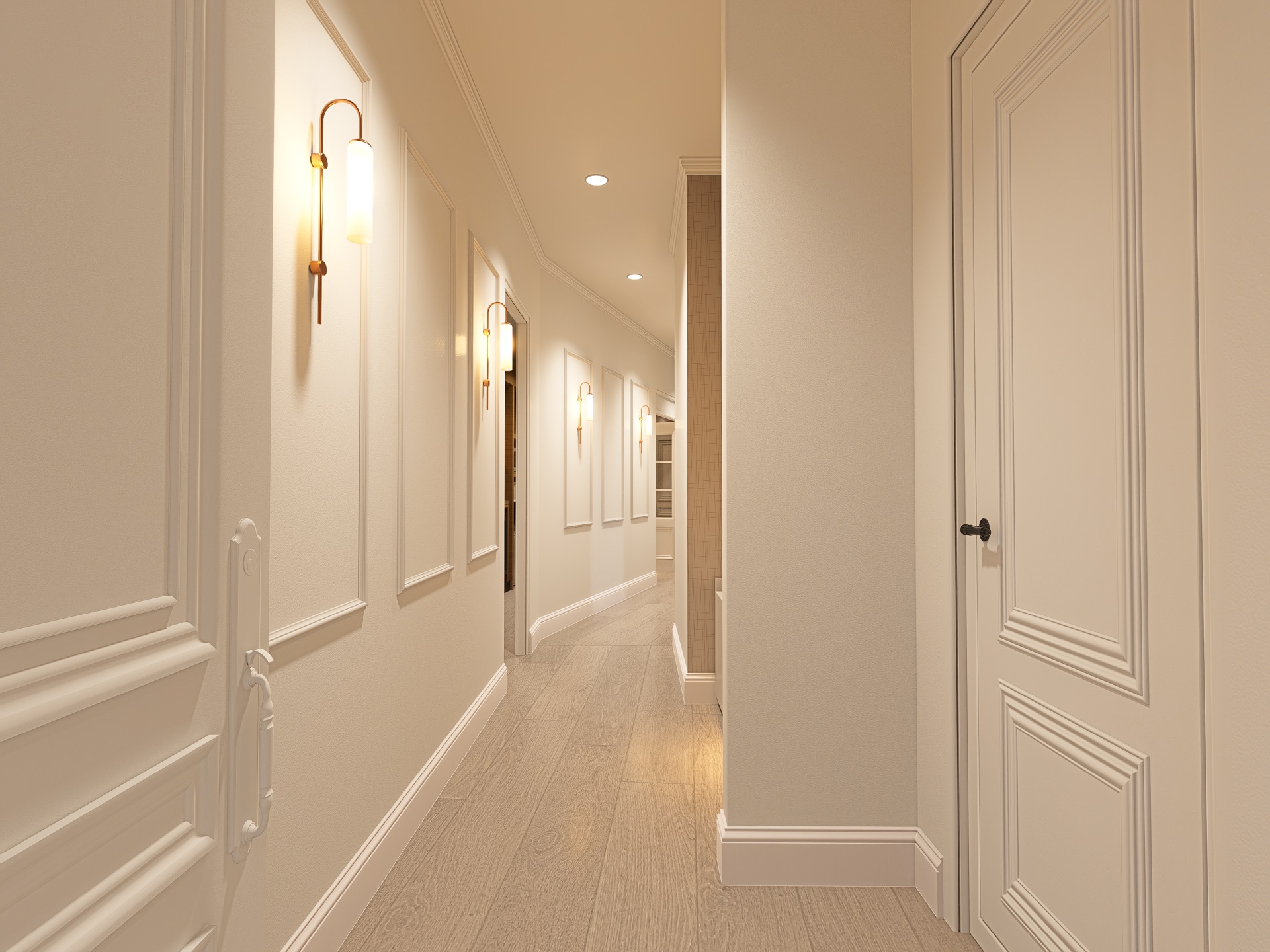 MH Grande 28 — Pasillo interior de la vivienda