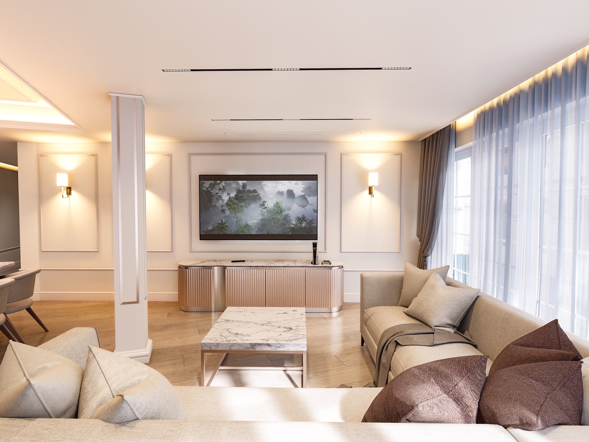 MH Grande 28 — Zona de estar del salón principal