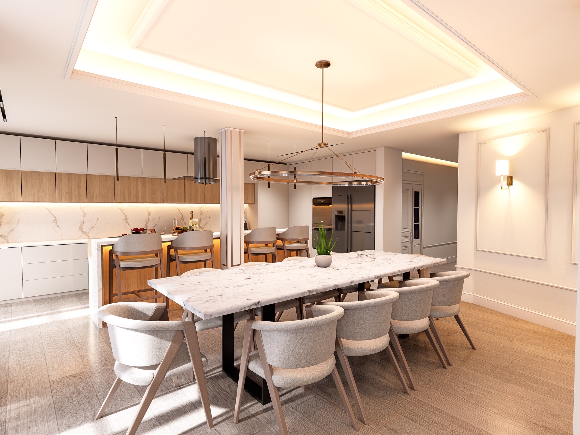 MH Grande 28 — Comedor integrado en el salón
