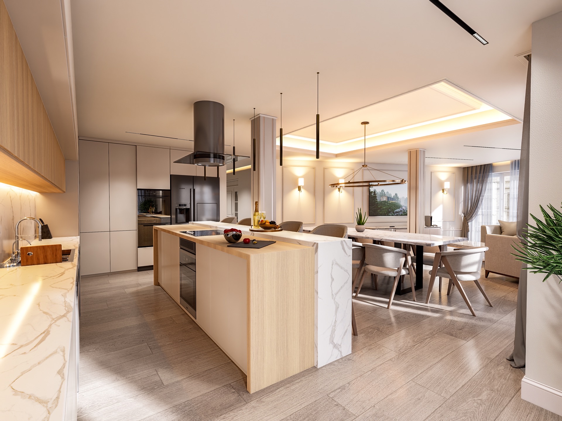 MH Grande 28 — Salón principal de la vivienda de lujo
